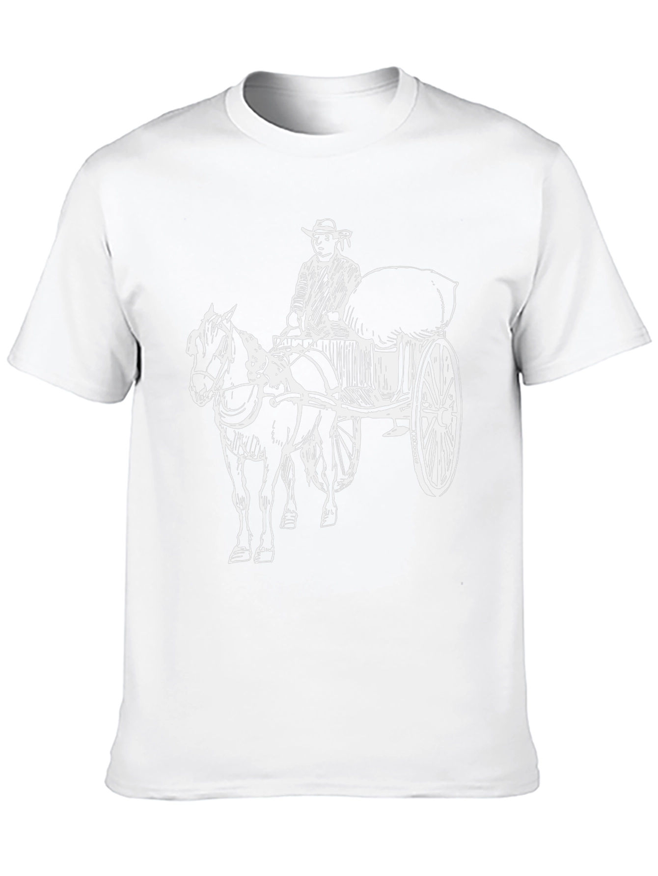 Black Horse-Drawn Carriage T-Shirt