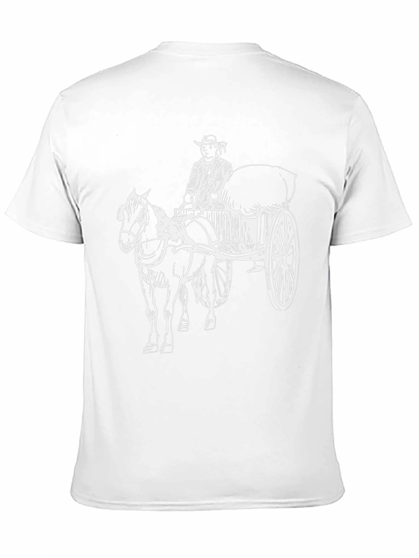 Black Horse-Drawn Carriage T-Shirt