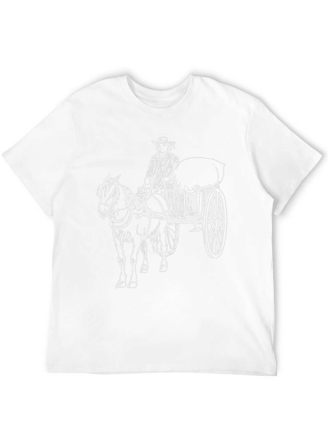 Black Horse-Drawn Carriage T-Shirt