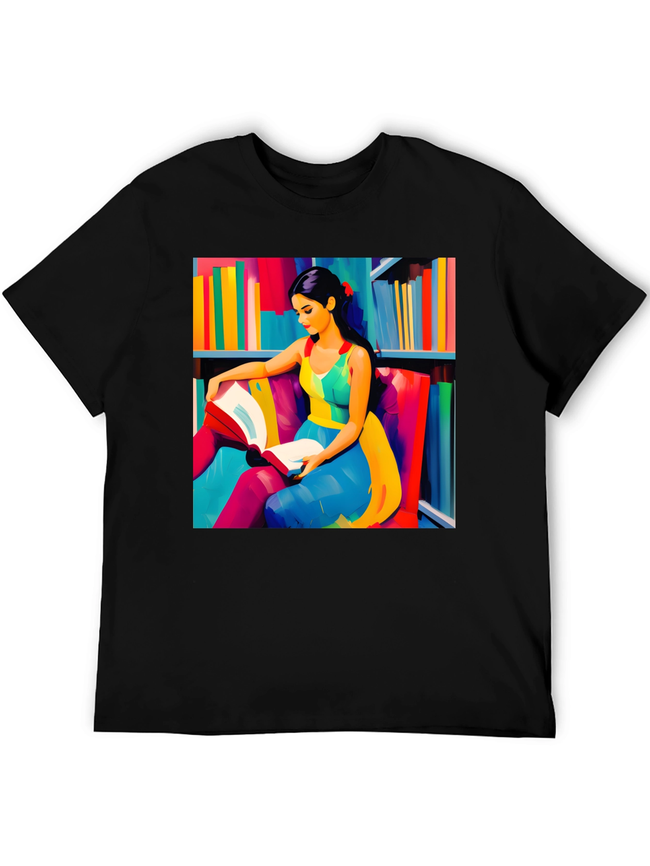 Colorful Reader Graphic T-Shirt
