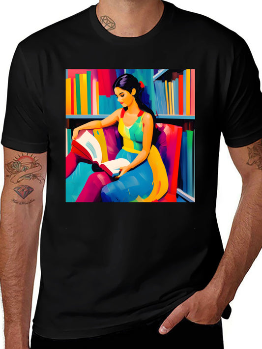 Colorful Reader Graphic T-Shirt