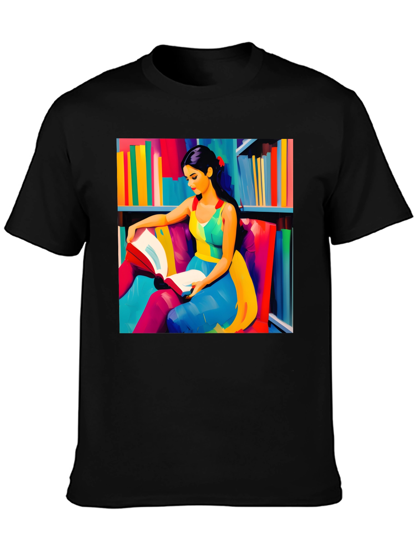 Colorful Reader Graphic T-Shirt