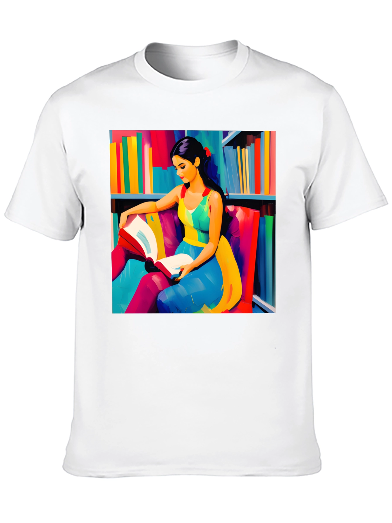 Colorful Reader Graphic T-Shirt