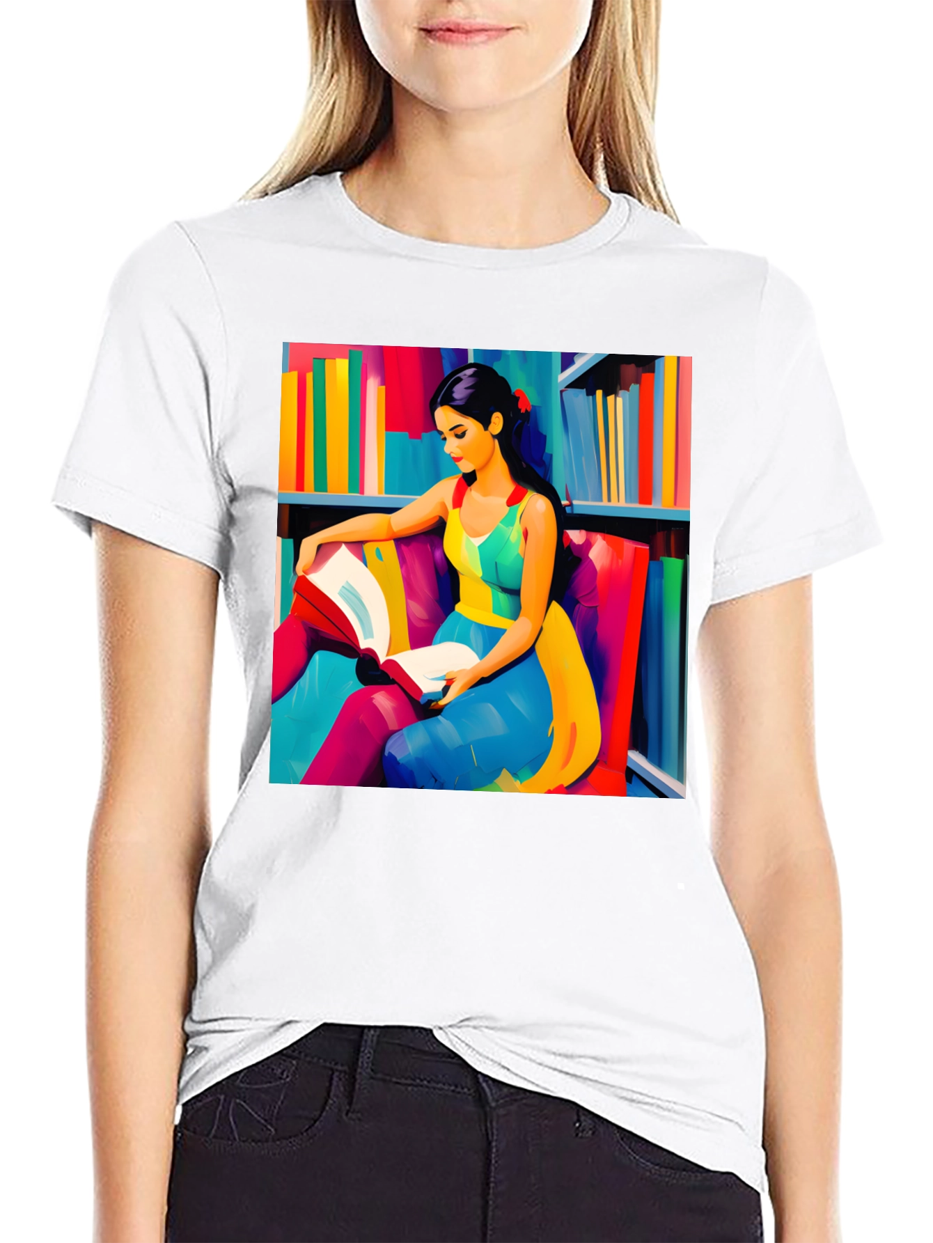 Colorful Reader Graphic T-Shirt