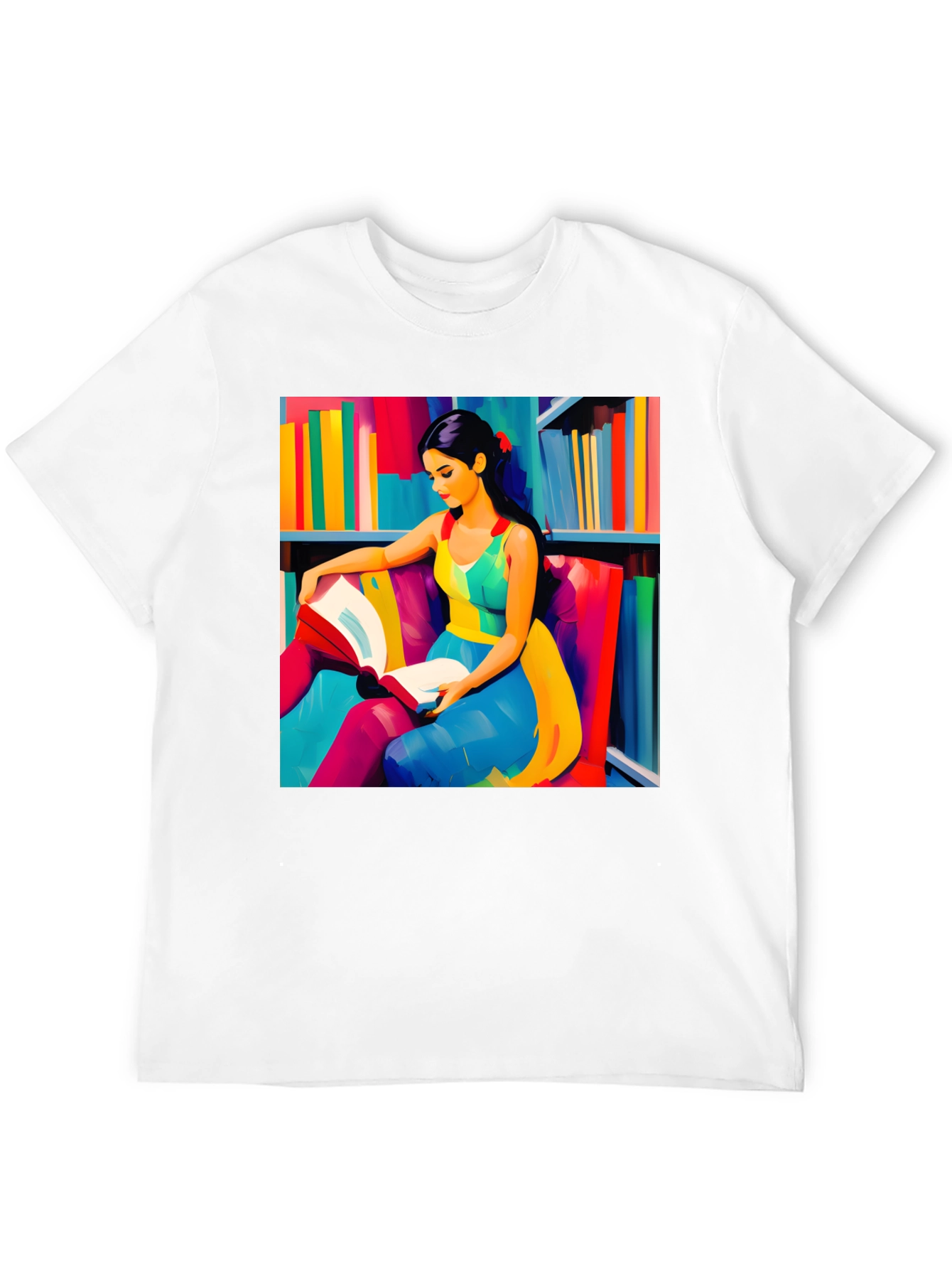 Colorful Reader Graphic T-Shirt