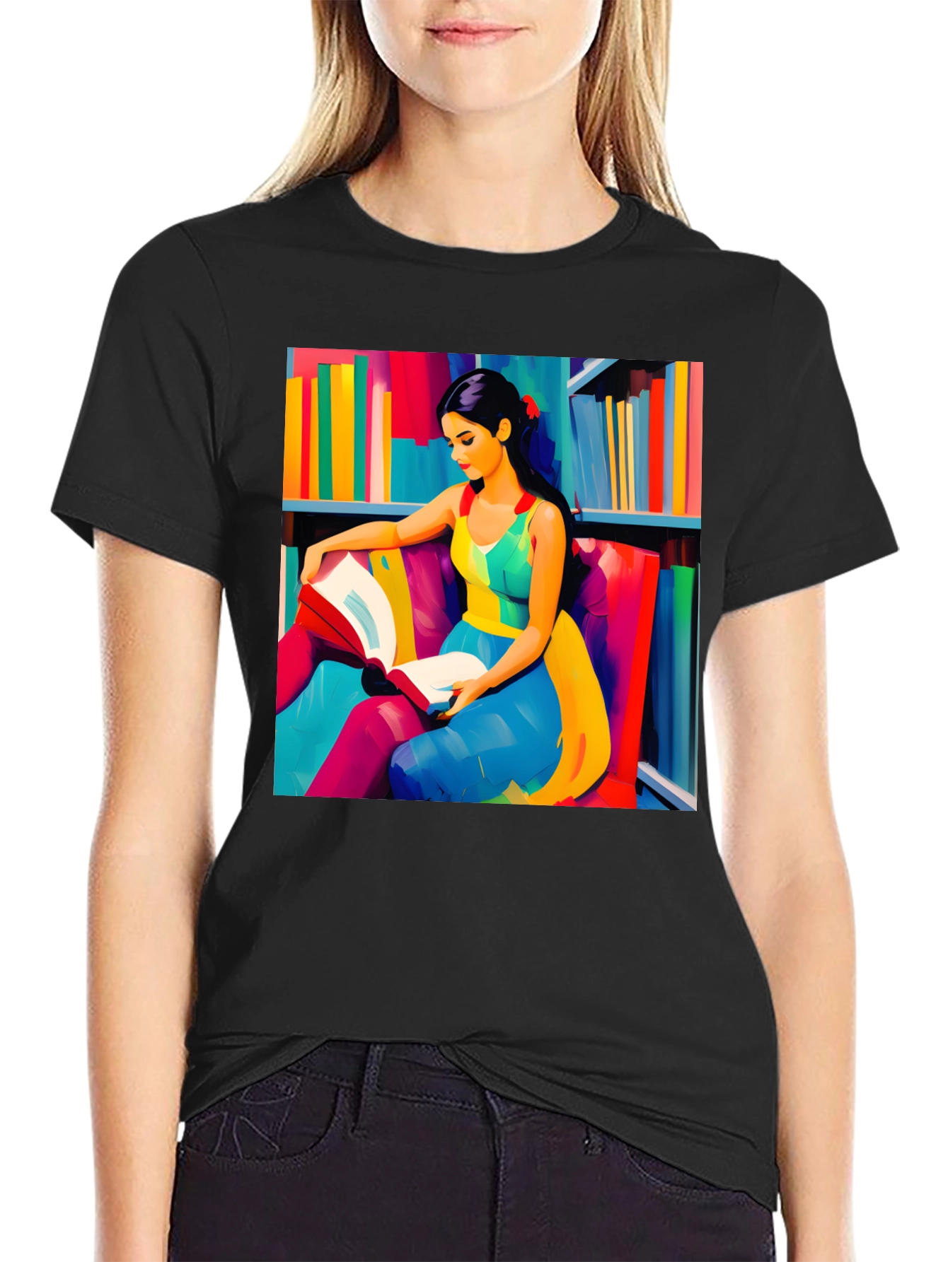 Colorful Reader Graphic T-Shirt