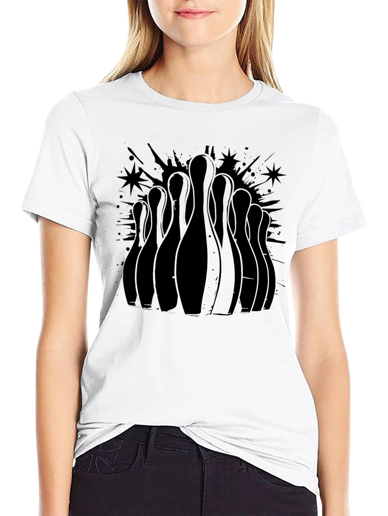 Bowling Pins Graphic Tee - Strike Style!