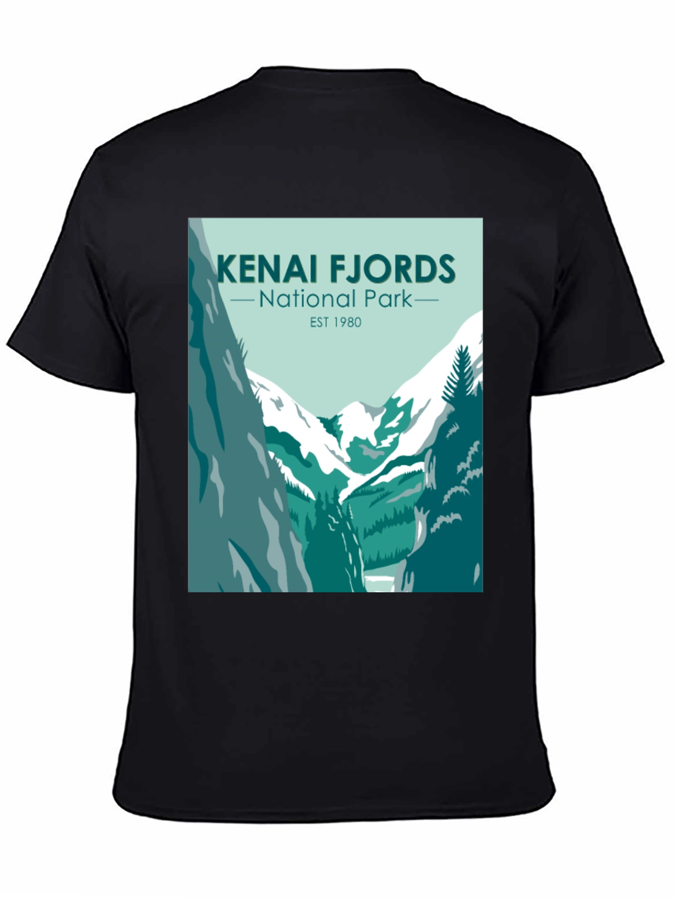Kenai Fjords National Park T-Shirt - Black