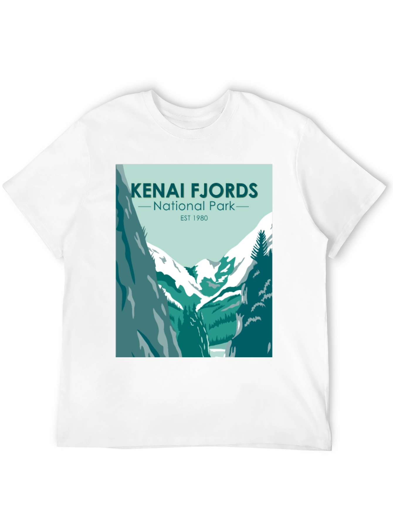 Kenai Fjords National Park T-Shirt - Black