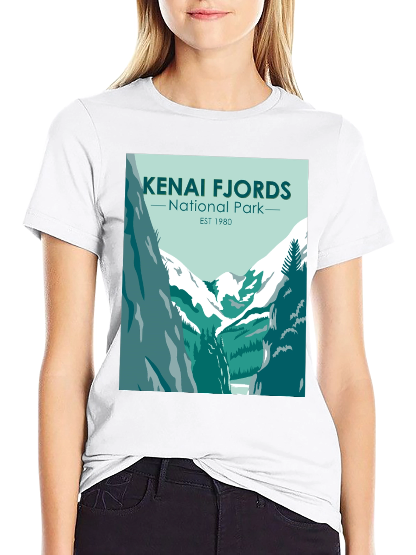Kenai Fjords National Park T-Shirt - Black