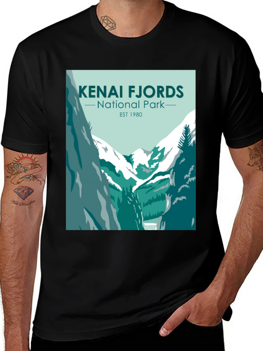 Kenai Fjords National Park T-Shirt - Black
