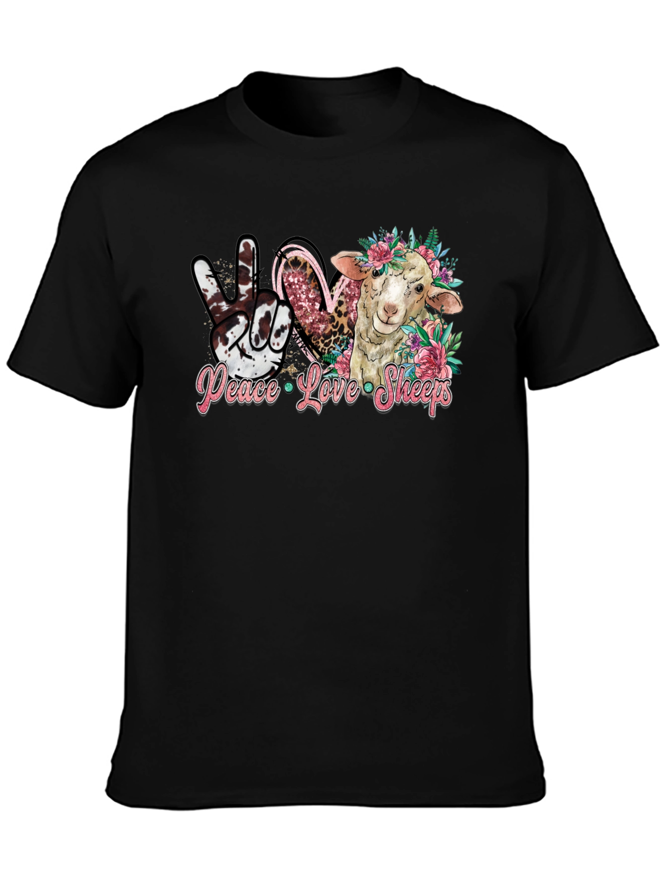 Peace Love Sheep T-Shirt - Cute Animal Tee