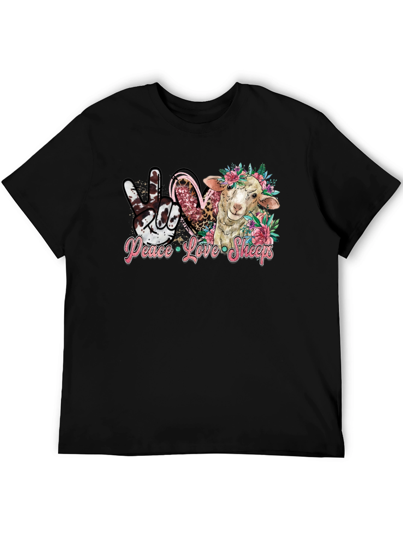 Peace Love Sheep T-Shirt - Cute Animal Tee