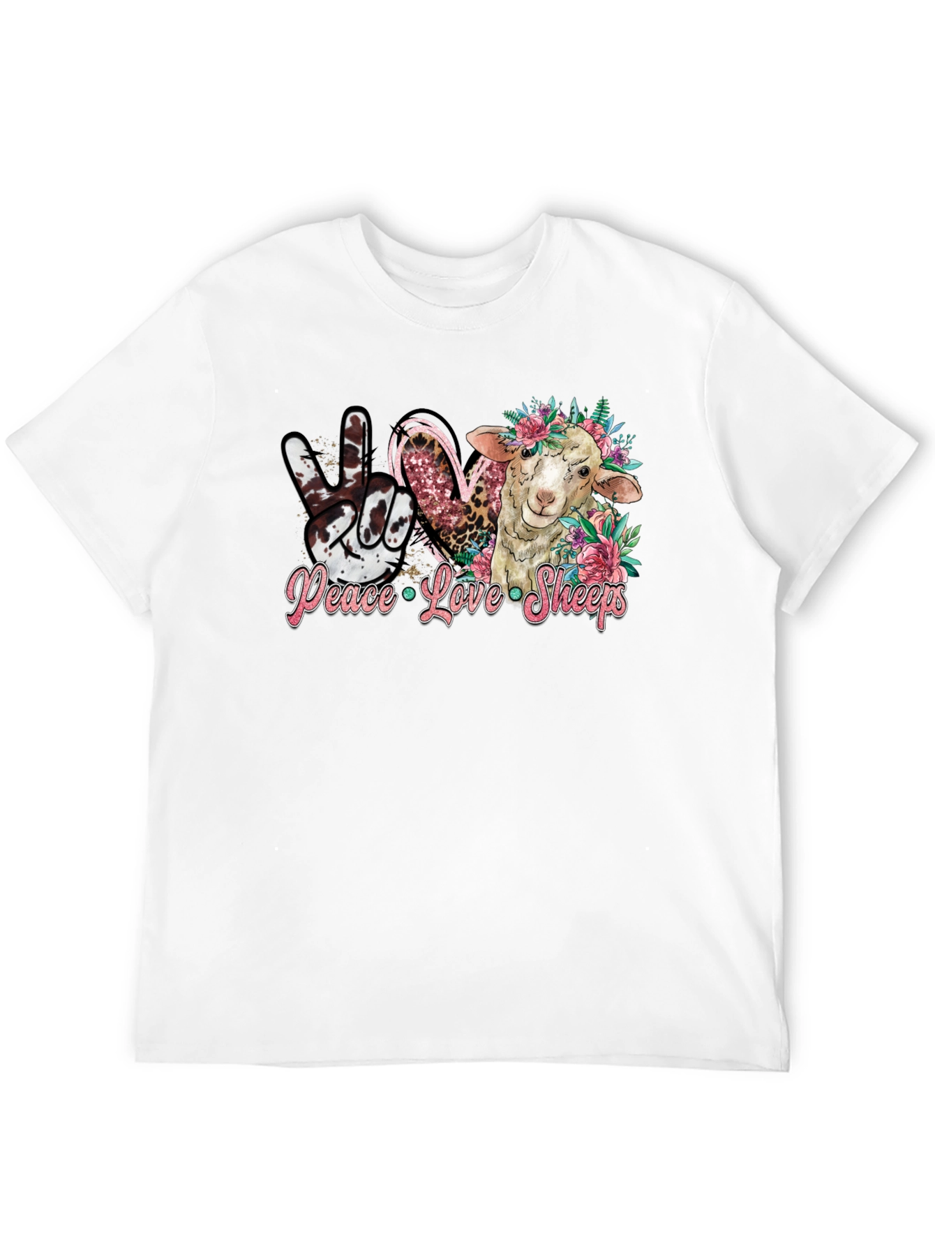 Peace Love Sheep T-Shirt - Cute Animal Tee