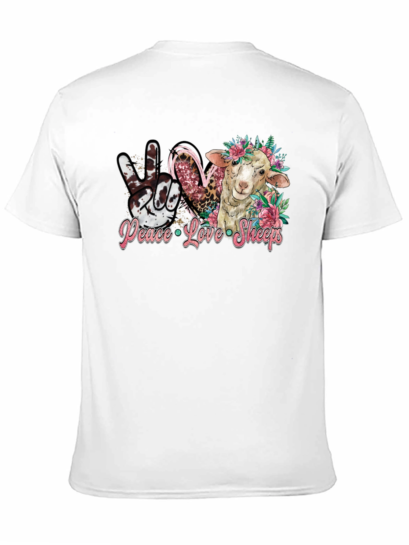 Peace Love Sheep T-Shirt - Cute Animal Tee
