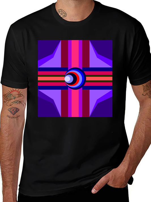 Geometric Orb Graphic T-Shirt - Bold & Unique Design