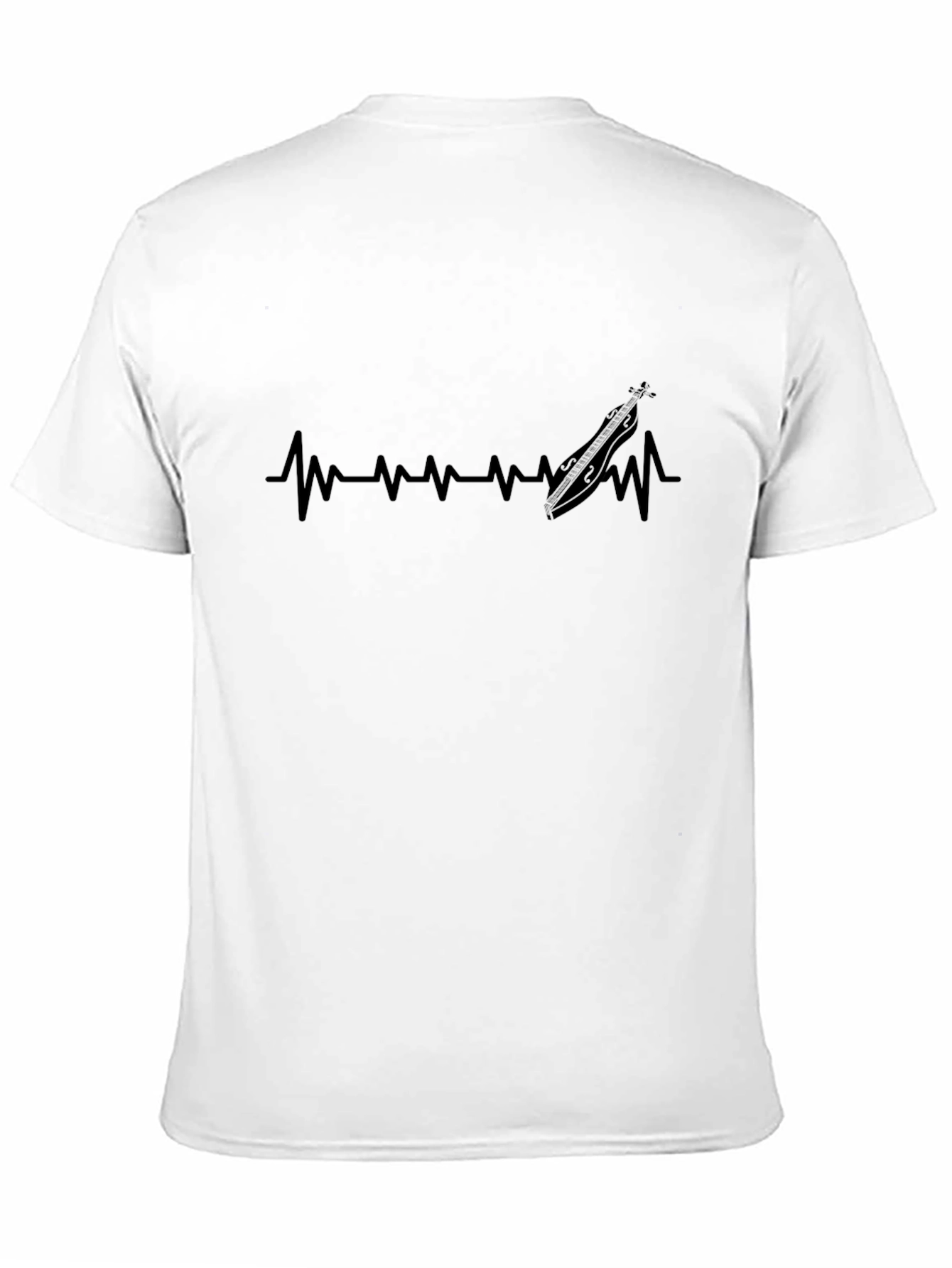 Heartbeat Dulcimer Black Tee - Music Lover