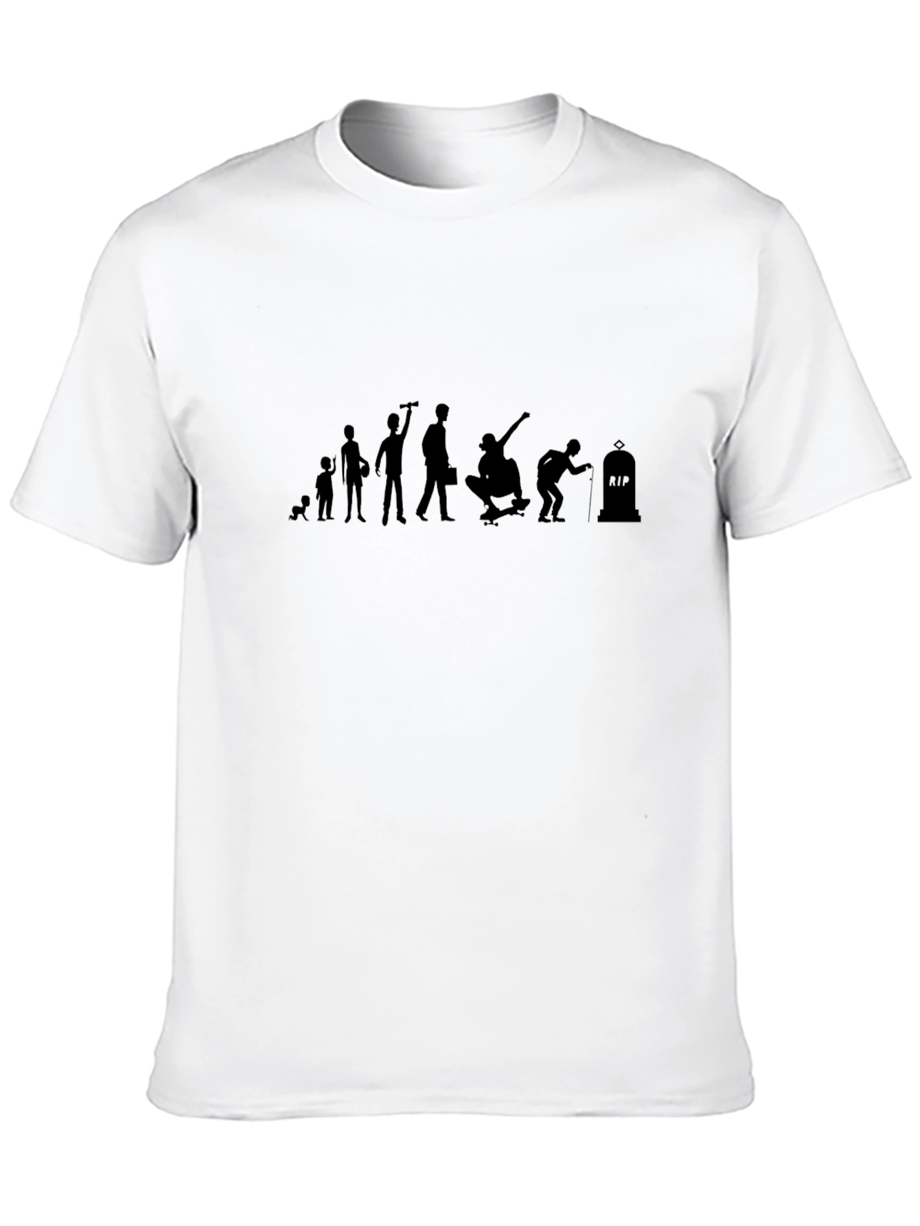 Evolution of a Skateboarder Black T-Shirt