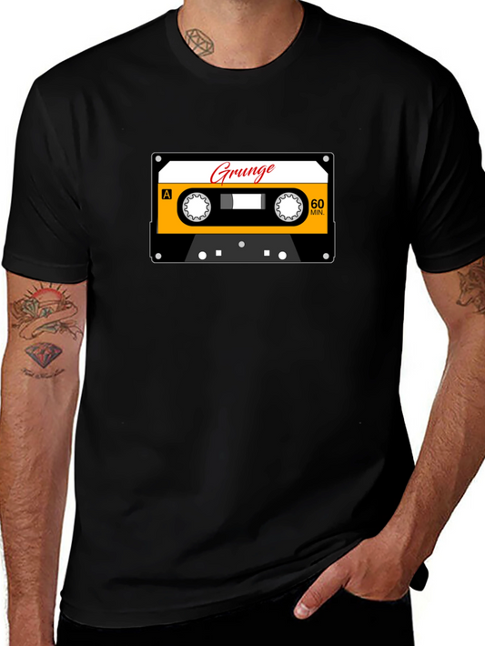Grunge Cassette Tape Graphic T-Shirt