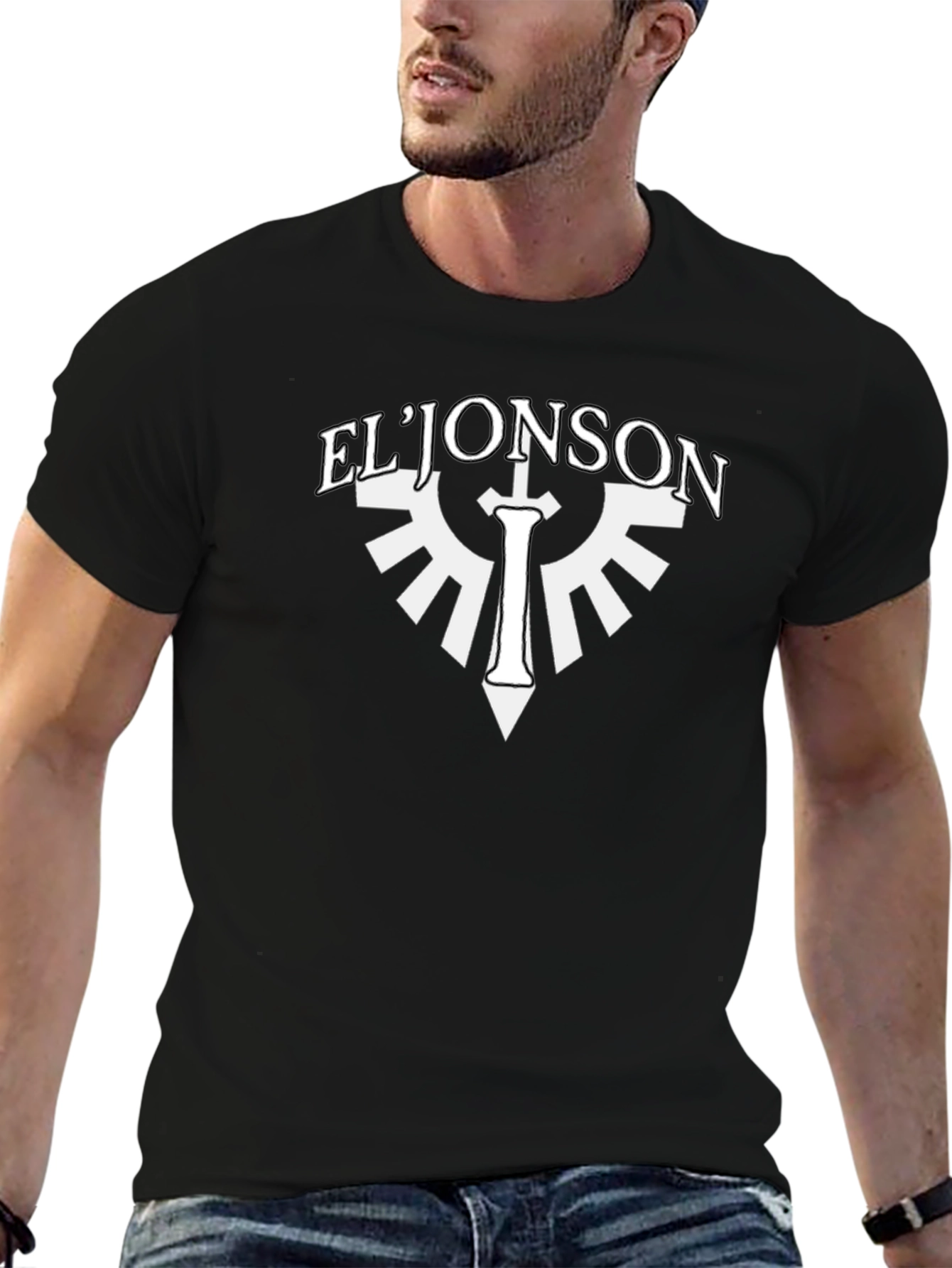 ElJonson Black T-Shirt - Sci-Fi Inspired Graphic Tee