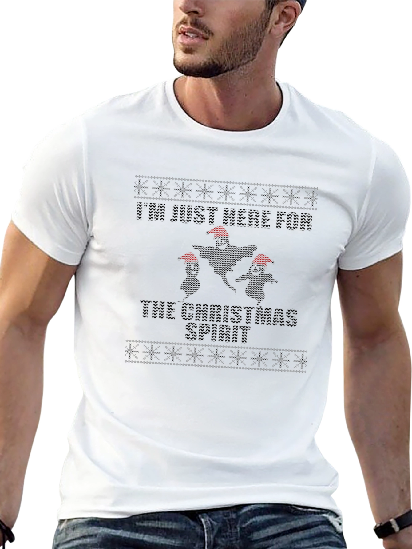 Christmas Spirit Black T-Shirt