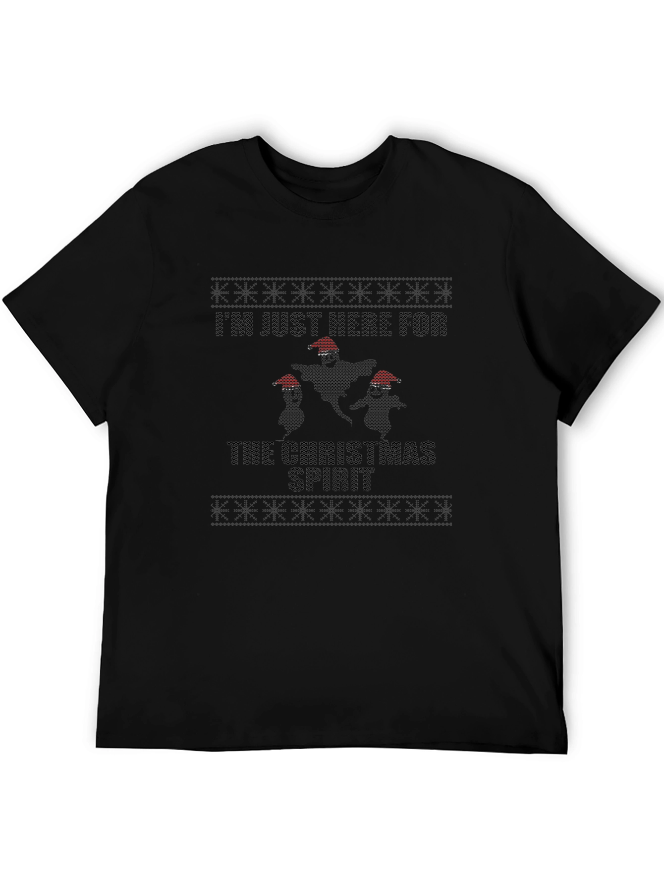 Christmas Spirit Black T-Shirt