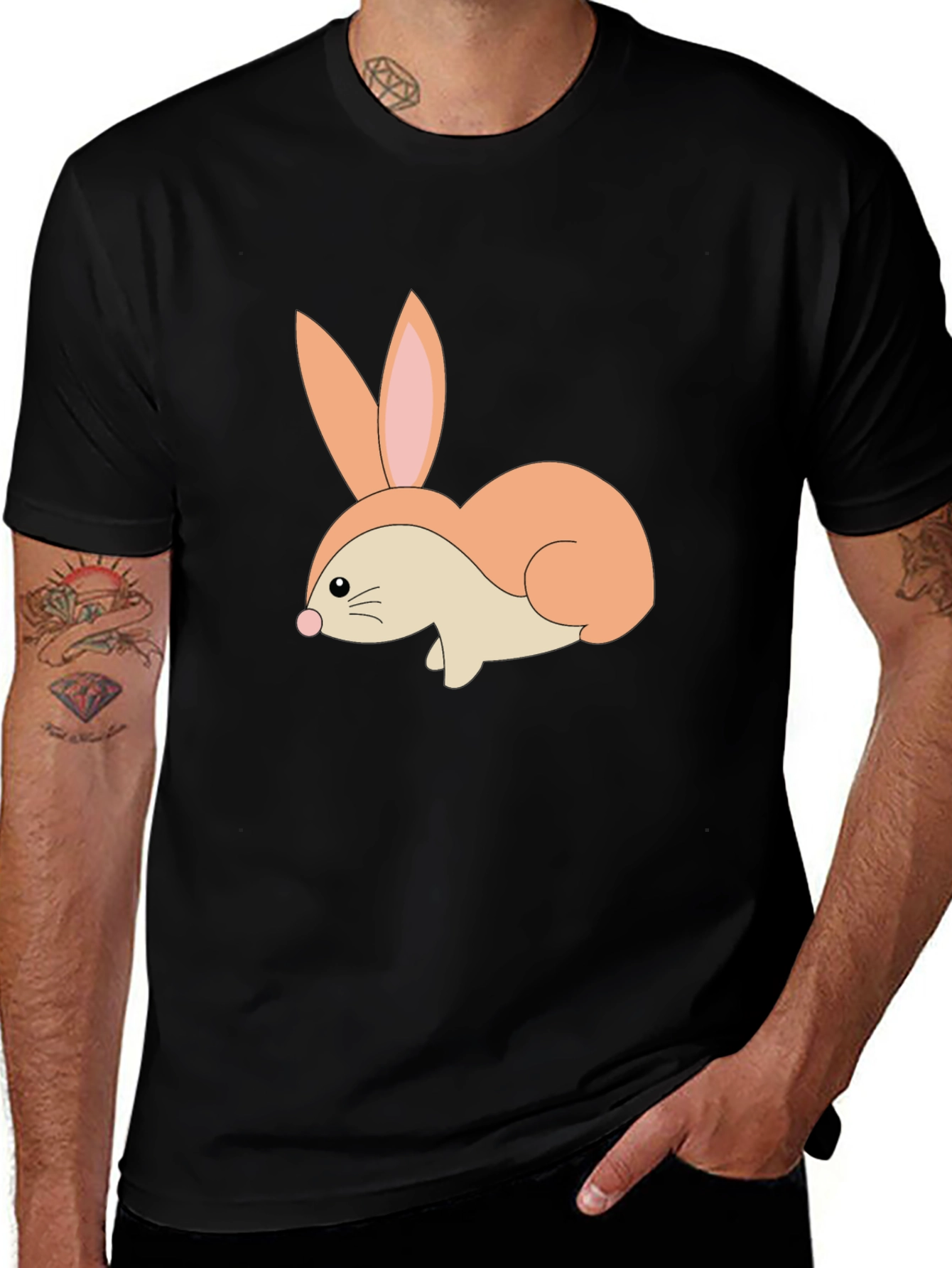 Bunny Graphic Tee - Soft Cotton Blend