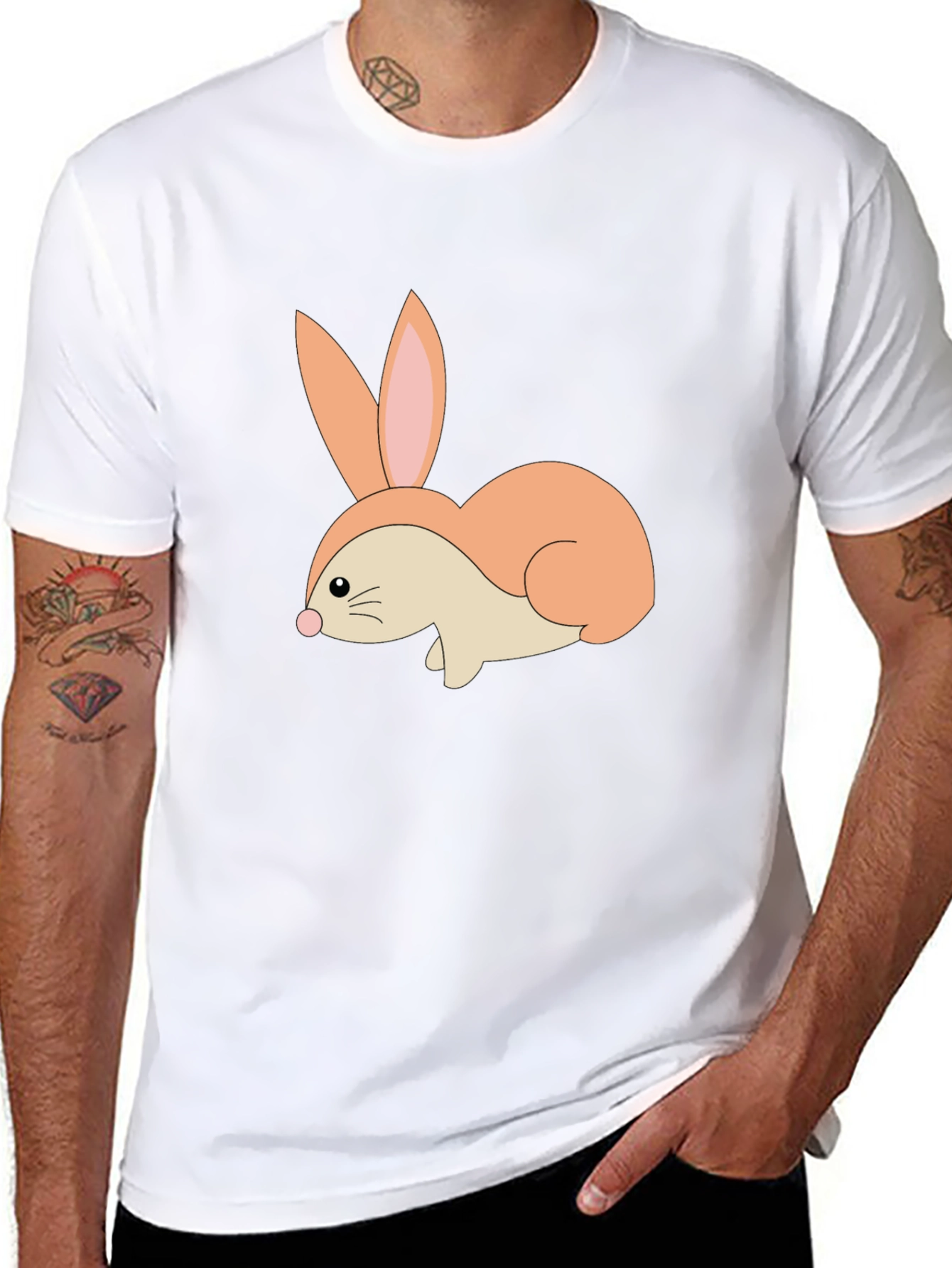 Bunny Graphic Tee - Soft Cotton Blend
