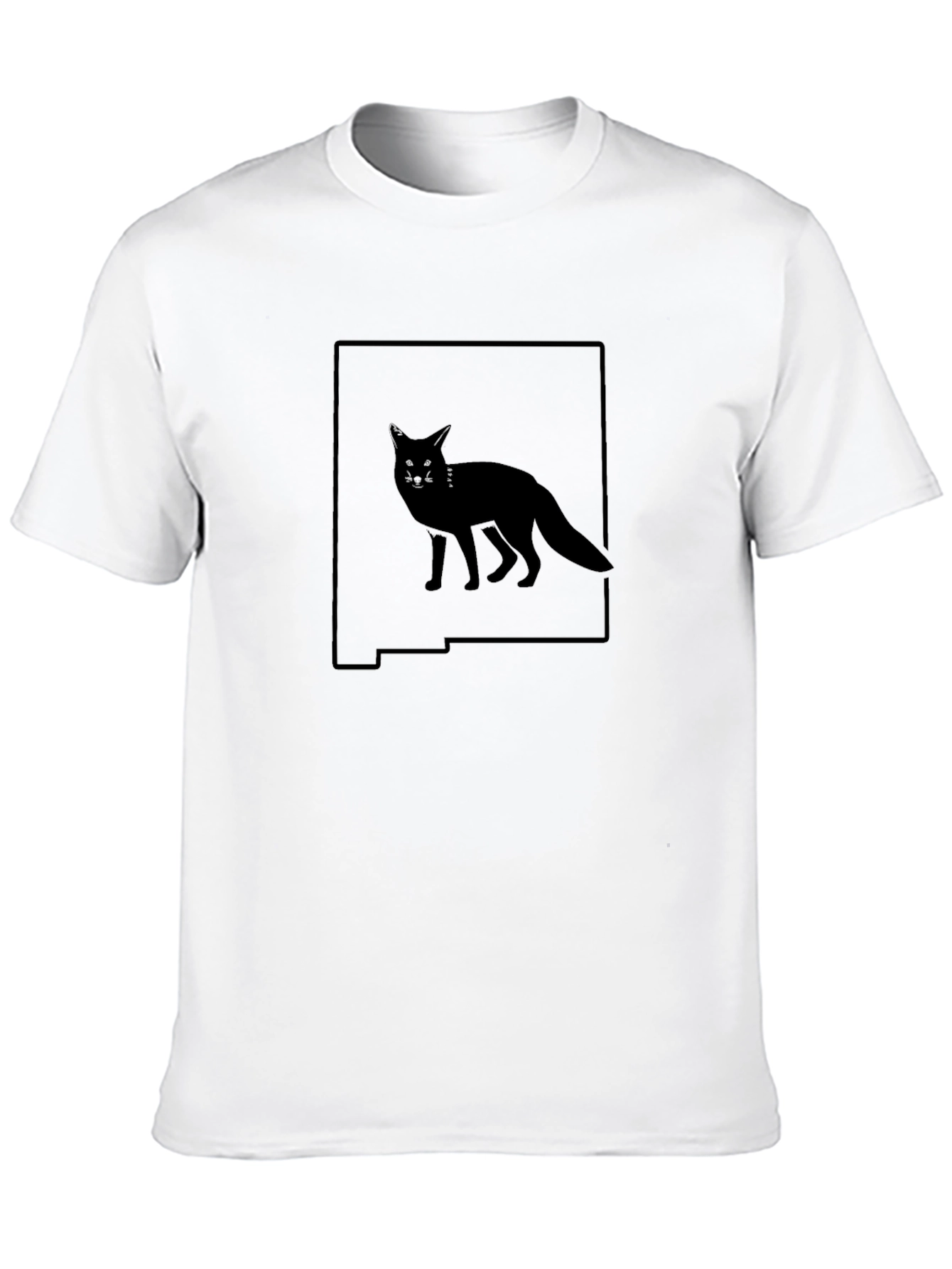 New Mexico Fox Silhouette Graphic Tee - Black