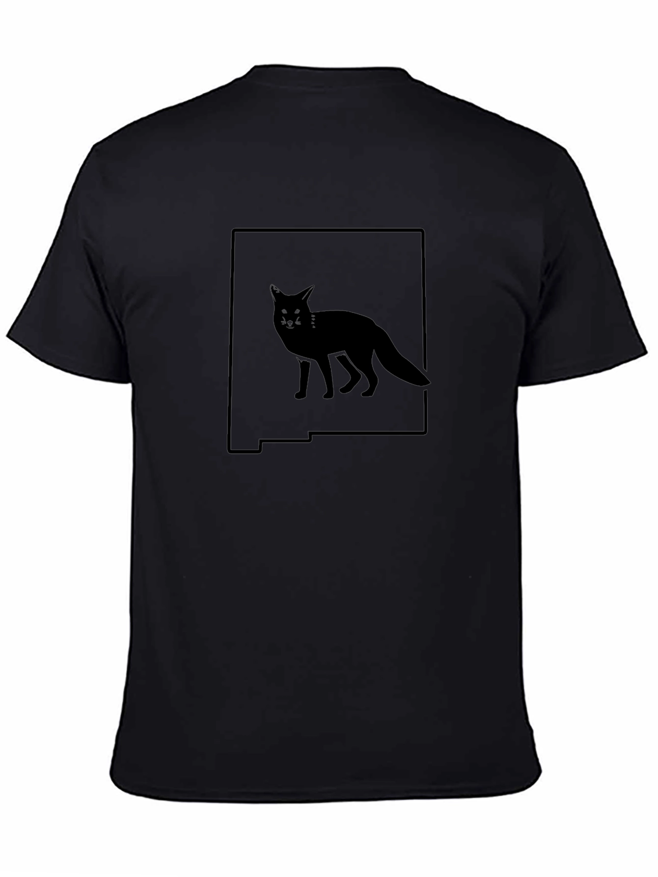 New Mexico Fox Silhouette Graphic Tee - Black