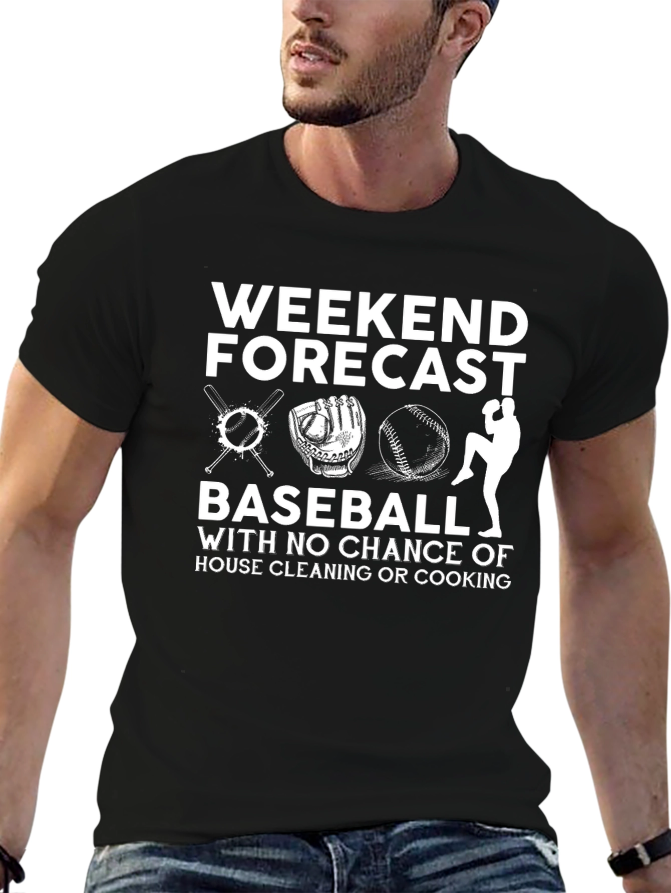 Weekend Baseball T-Shirt - No Housework!