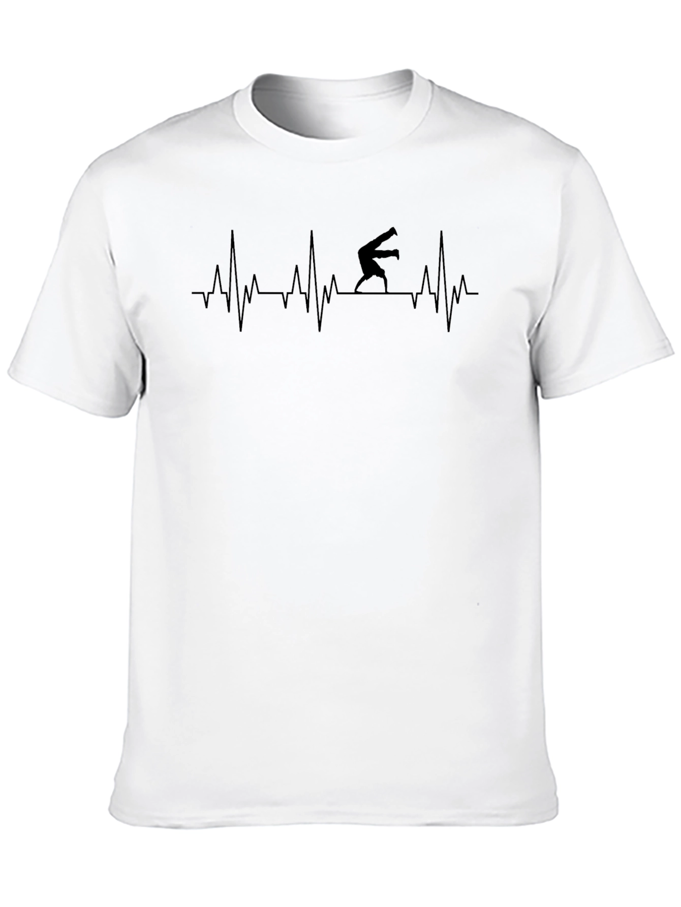 Black Heartbeat Handstand T-Shirt