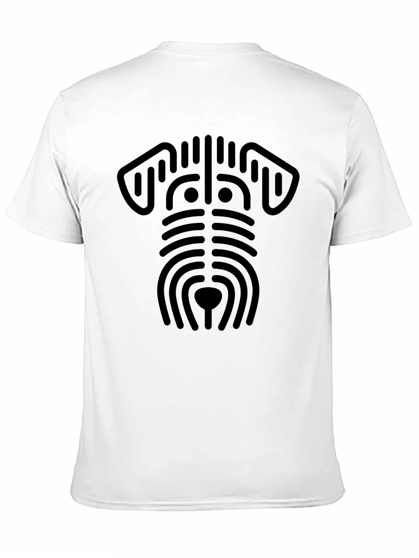 Minimalist Dog Graphic Tee - Black