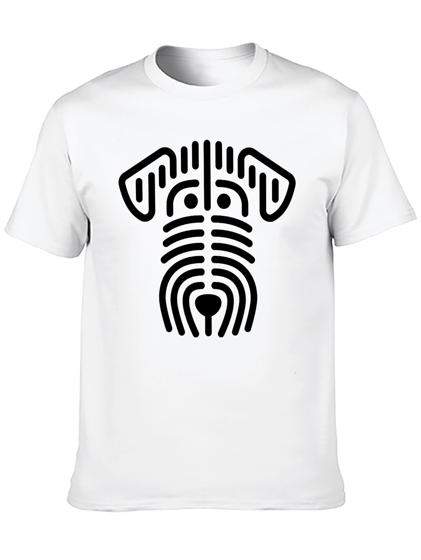 Minimalist Dog Graphic Tee - Black