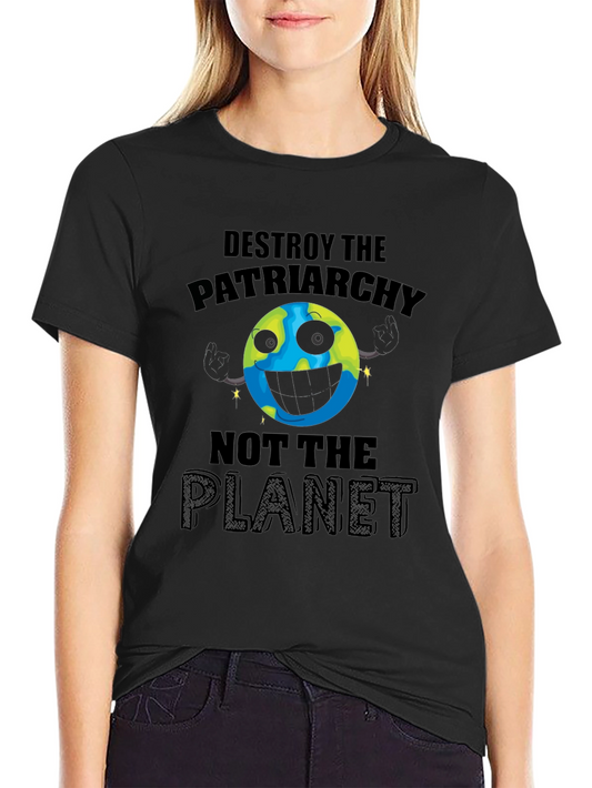 Destroy Patriarchy Planet Graphic Tee