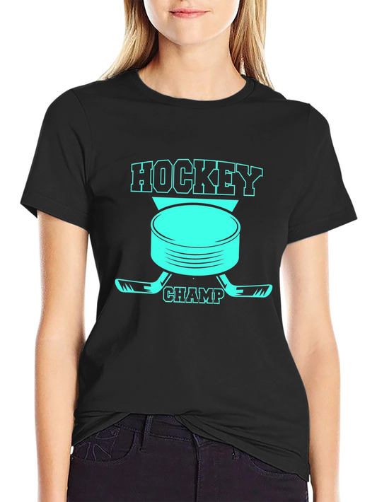 Hockey Champ Graphic Tee - Black