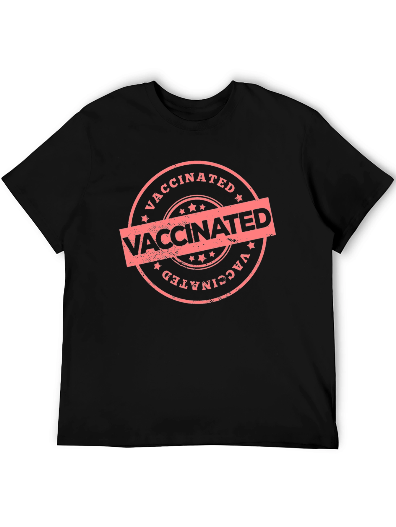Vaccinated Stamp Graphic Tee - Black