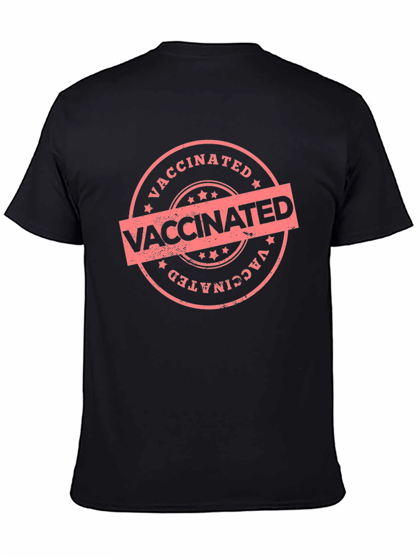 Vaccinated Stamp Graphic Tee - Black