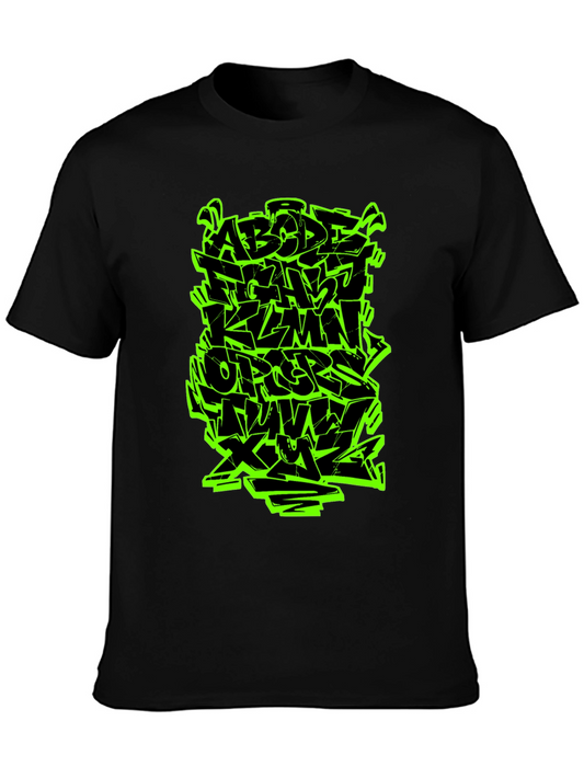 Graffiti Alphabet Black T-Shirt