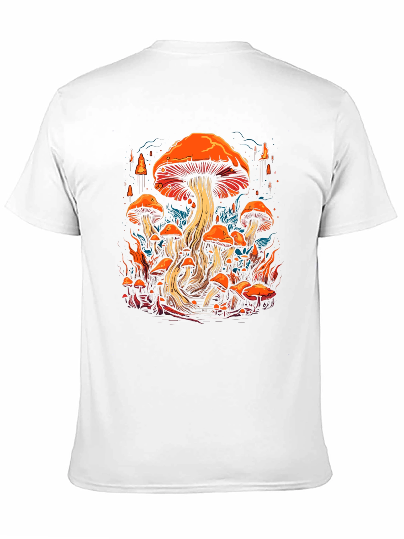 Psychedelic Mushroom Graphic Tee - Black