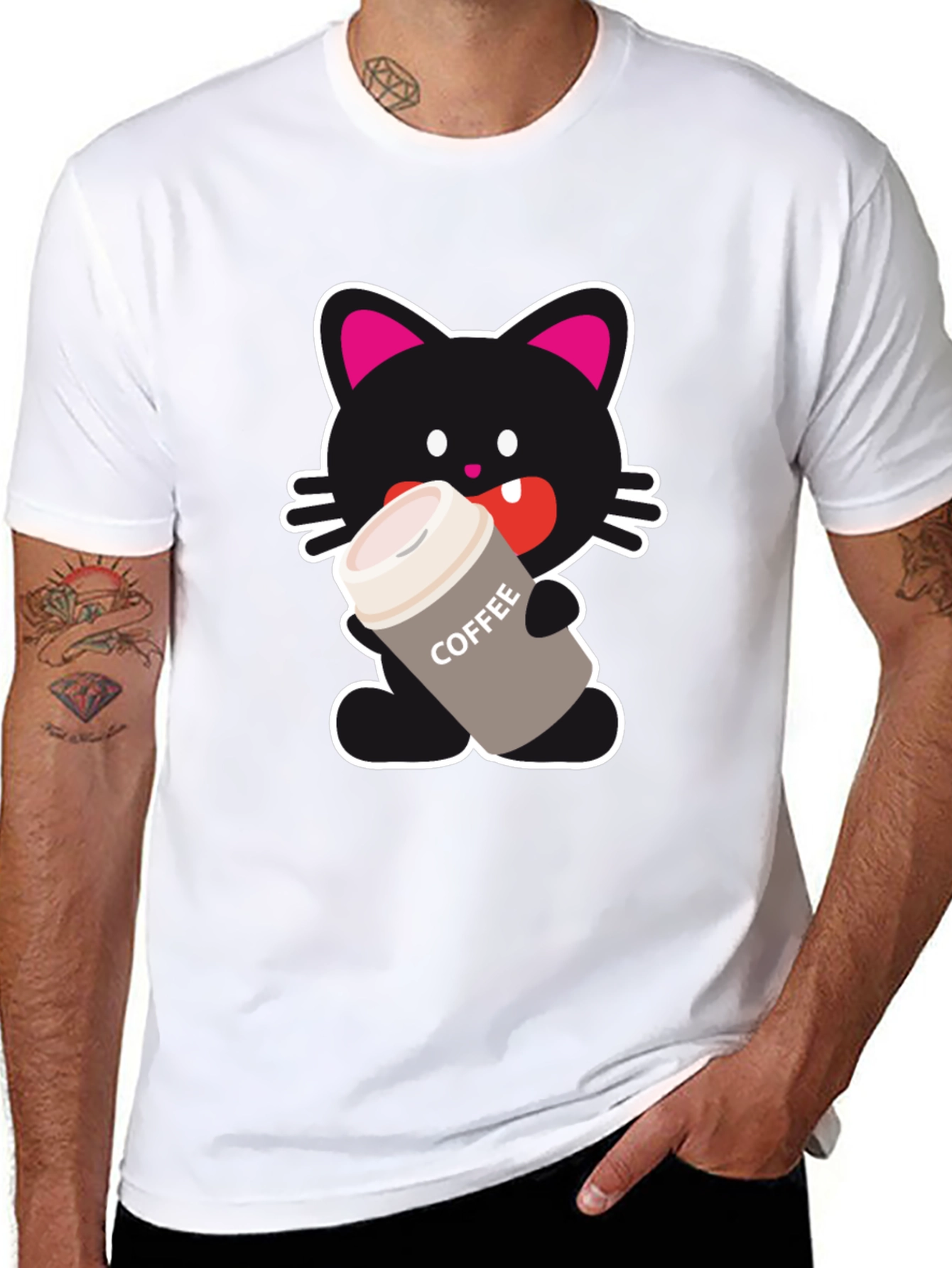 Cat Lover Coffee T-Shirt