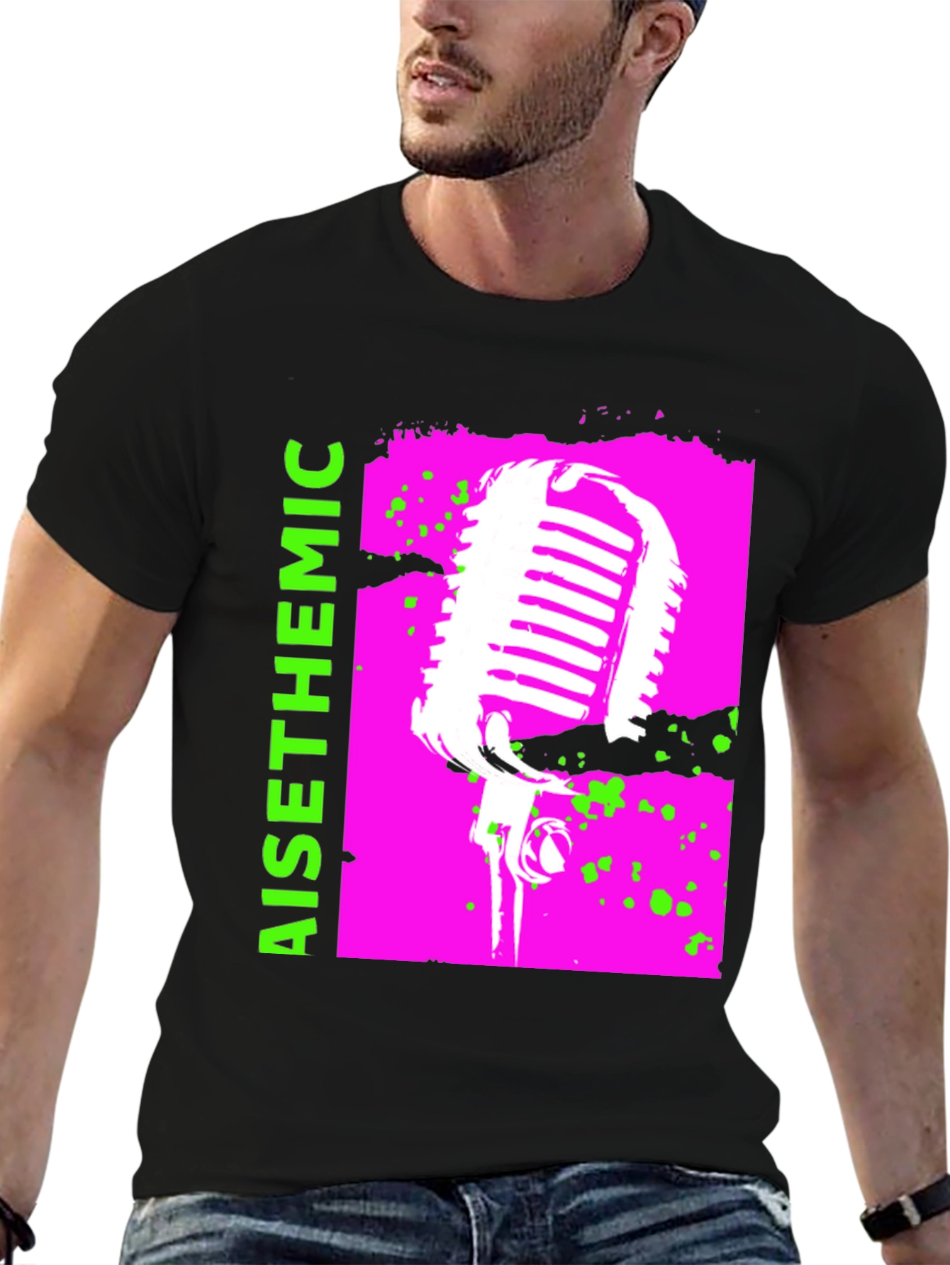 Retro Microphone Graphic Tee