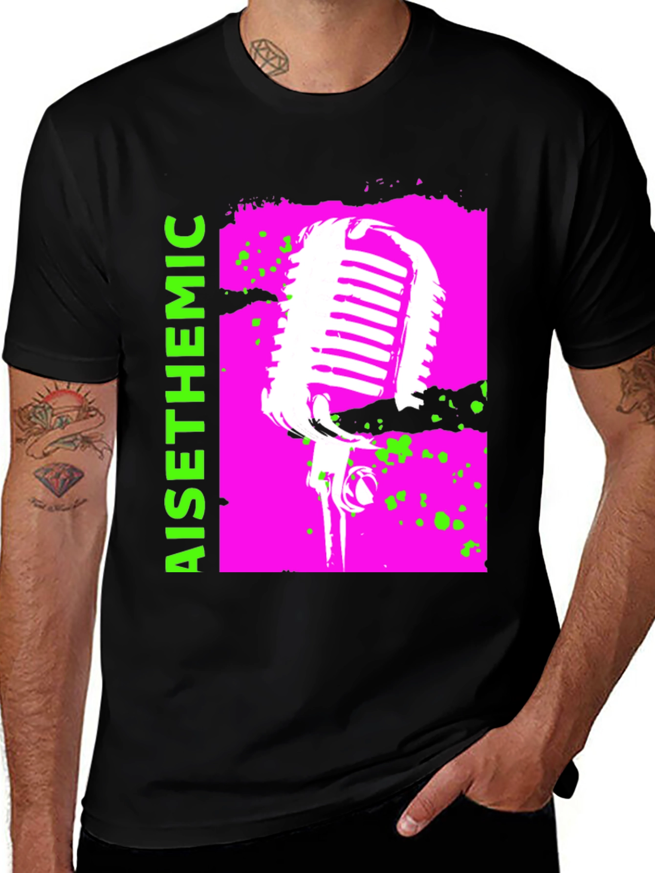 Retro Microphone Graphic Tee