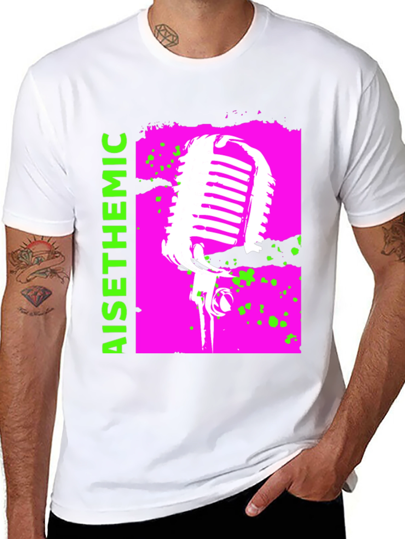 Retro Microphone Graphic Tee