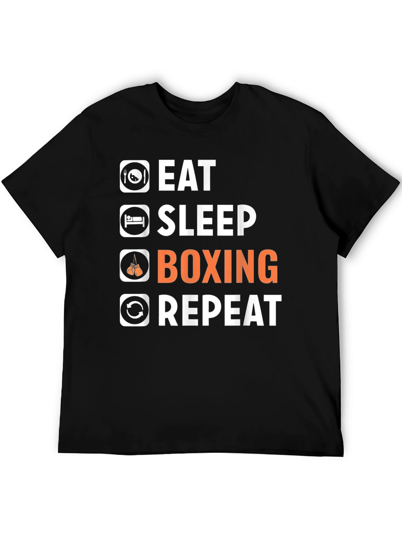 Eat Sleep Boxing Repeat Graphic T-Shirt