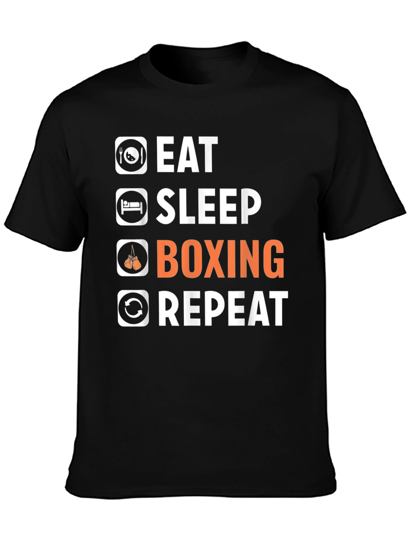 Eat Sleep Boxing Repeat Graphic T-Shirt