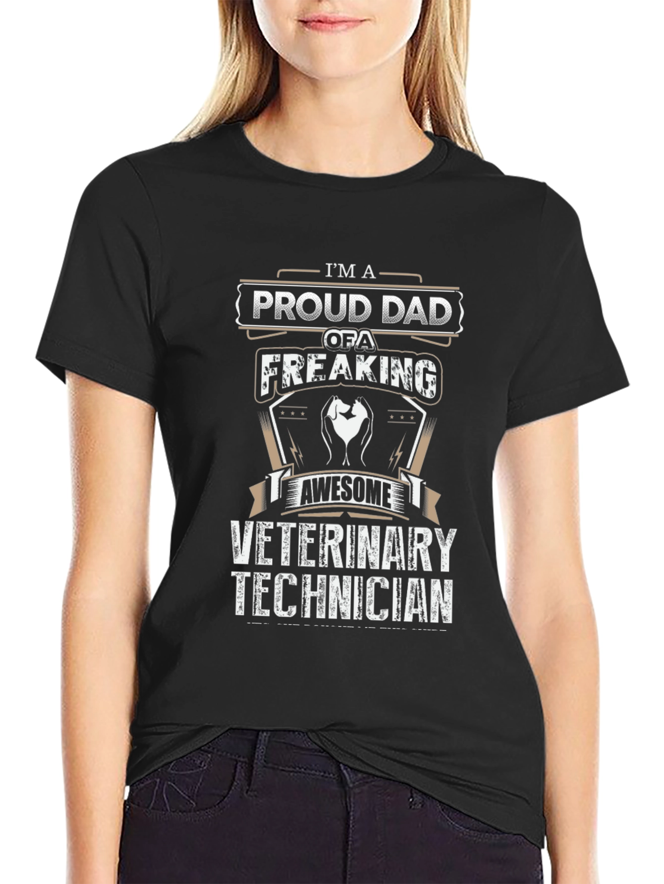 Proud Dad of a Freaking Awesome Veterinary Technician T-Shirt