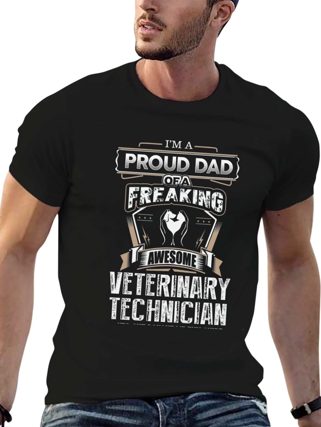 Proud Dad of a Freaking Awesome Veterinary Technician T-Shirt