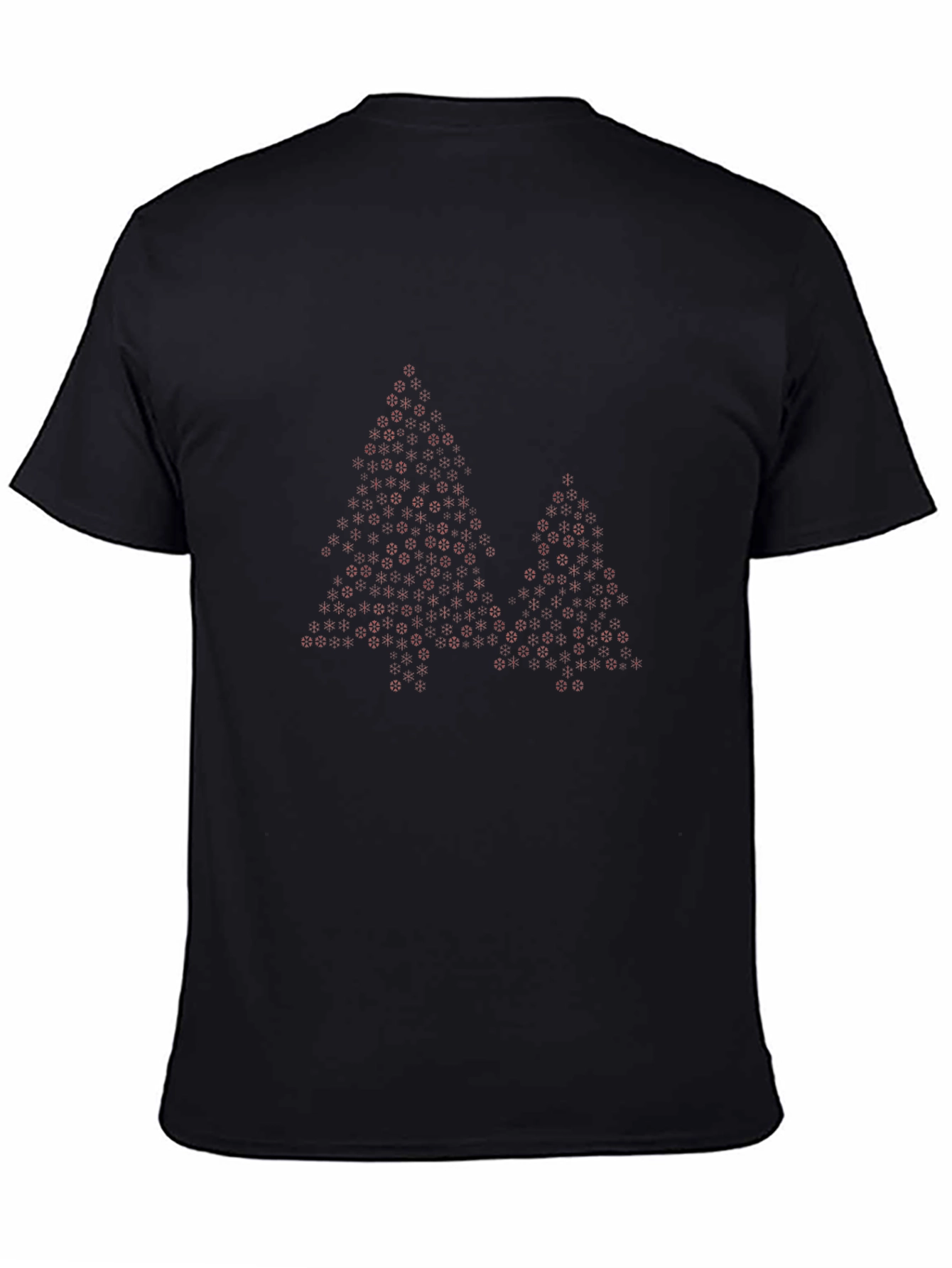 Festive Holiday Trees Mens Black T-Shirt