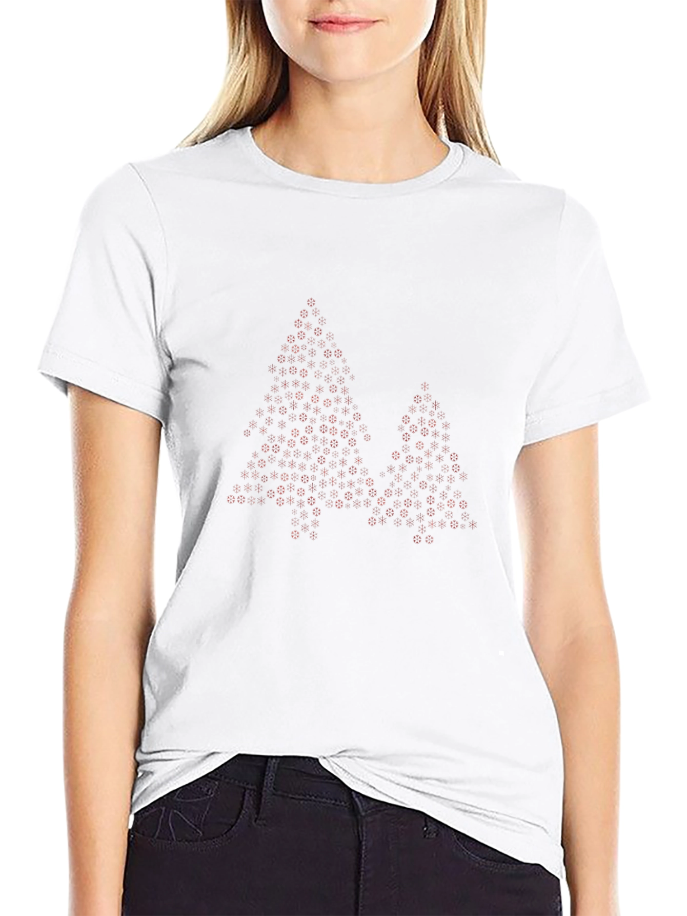 Festive Holiday Trees Mens Black T-Shirt